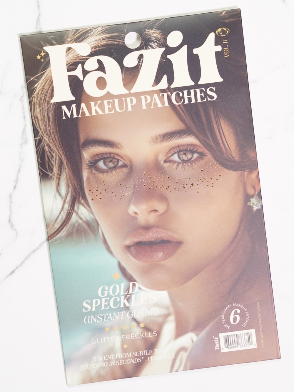 FAZIT Makeup Patches (Gold Glitter Freckles Makeup Patches)